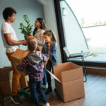 Family moving into their newly completed custom home in Texas.